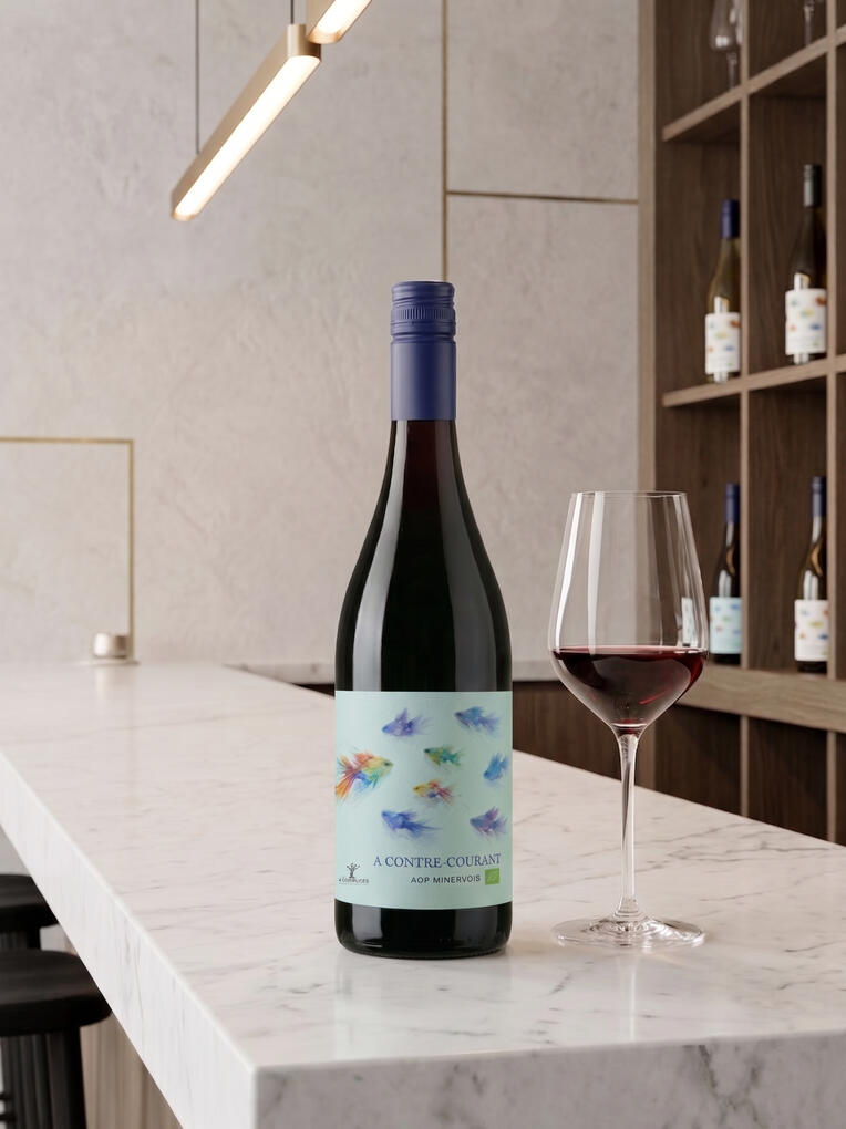 Bouteille A CONTRE COURANT vin biologique minervois - Les 4 Complices